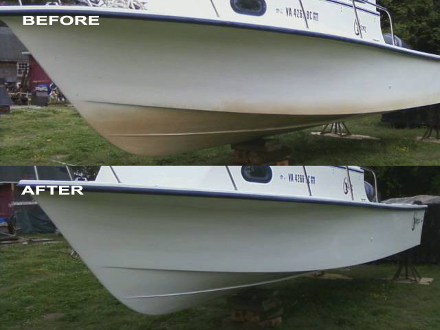 Boat Bottom Stain Removal